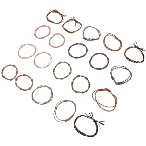 Mikinona 20 Stück Bohemia Haargummis Dekorative Haarschmuck für Damen Vielseitig Verwendbare Haargummis Dickes und Dünnes Haar für Besondere Anlässe von Mikinona