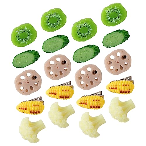 Mikinona 20stücke Gemüse Und Fruchtform Haarspangen Obst-haarschmuck Für Mädchen Kreative Haarnadeln Lustige Haarspangen Leicht Tragbar von Mikinona