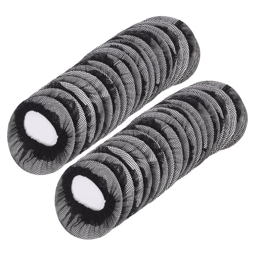 Mikinona 20 Stück Teiliges Mittelgroße Schwarze Ballett Haarnetze mit Elastischem Rand Unsichtbare Haarnetz Bedeckungen für Dutt Haargestaltung Wiederverwendbar für Frauen und Mädchen Beim von Mikinona