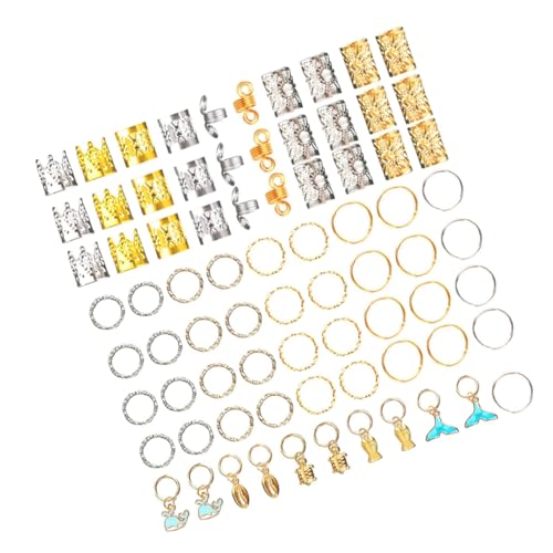 Mikinona 200stücke Haaraccessoires Für Zöpfe Und Dreadlocks Zopfschmuck Ringe Haaranhänger Für Frauen Flechtschmuck Für Partys Shows Und Alltag von Mikinona