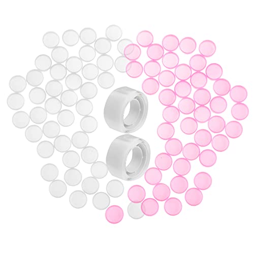 Mikinona 200stücke Wimpernkleber Halterbecher Mit Eyelash Glue Cup Aufkleber Für Präzise Wimpernverlängerung Geeignet Für Profis Und Anfänger Rosa Und Transparente Halter von Mikinona