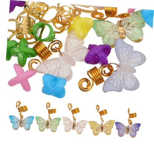 Mikinona 20stücke Metall Dreadlock Clips Mit Perlen Afrikanische Locs Accessoires Boho Haardekoration Für Frauen Haarring Zubehör Bunte Schmuck Afrikanische Haaranhänger von Mikinona