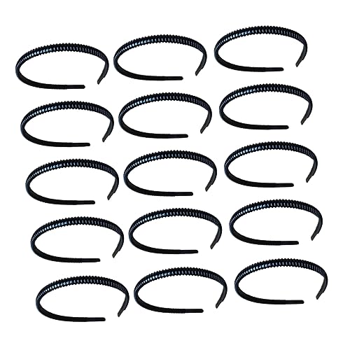 Mikinona 20st Schwarzes Stirnband Kämme Für Frauen Bubble-ring-haarband Zähne Stirnband Schwarze Stirnbänder Für Frauen Herrenkämme Für Die Haare Kamm Für Männer Plastik Feder Kopfbedeckung von Mikinona