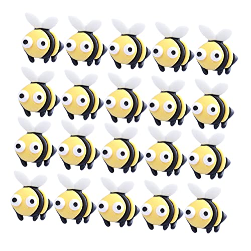 Mikinona 20stücke Simulation Biene Diy Zubehör Handgemachte Material Kunstharz Handwerk Junge Mädchen Kopfschmuck Zubehör Für Schule Geburtstag Party Dekoration von Mikinona