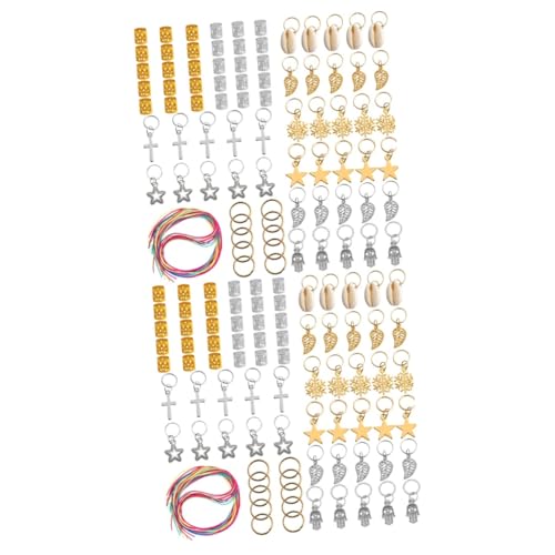 Mikinona 220stücke Teiliges Set Dreadlocks Haarschmuck Cuffs Und Haarspangen Haarclips Für Zöpfe Vielseitige Styling-optionen Für Individuelles Haar-design von Mikinona