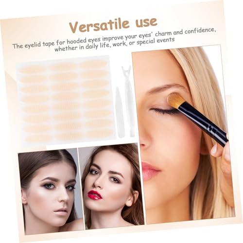 Mikinona 240 Lace Double Eyelid Tape Unsichtbar Fiber Augenlid Aufkleber für Schlupflider Natürlicher Sofortiges Augenlidlifting für Alltag Business Party und Besondere Anlässe von Mikinona