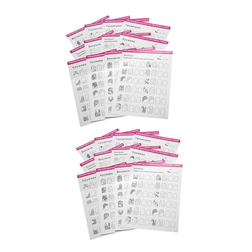 Mikinona 24blätter Übungskarten Für Maniküre-training Nail Art Lernen Buch Maniküre-übungstools Für Anfänger Zum Üben Von Gravieren Und Malen Verschiedene Muster Für von Mikinona