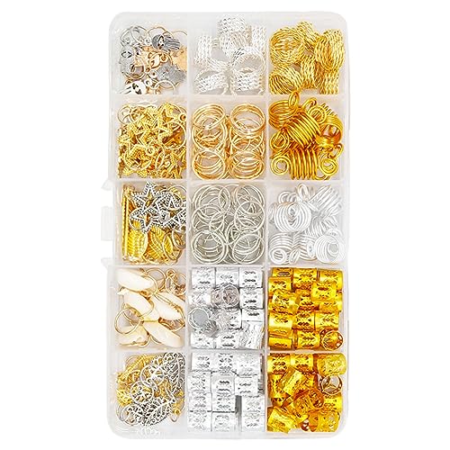 Mikinona 280stücke Haarschnallen Dreadlocks Flechtringe Diy Haarschlauch Ring Haarspangen Hochwertiges Material Einfach Zu Bedienen von Mikinona