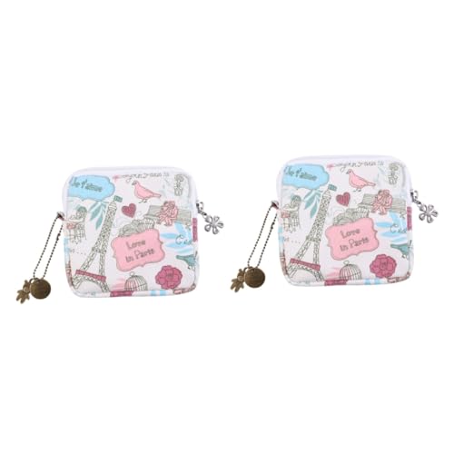 Mikinona 2St Damen Hygiene Geldbörse Halter Tamponbeutel Kosmetikbehälter für die Reise süße Schminktasche aufbewahrungssack Storage Pockets Schlichte Geheimtasche Menstruationsbeutel Mikinona 2St Damen Hygiene Geldbörse Halter Tamponbeutel Kosmetikbehälter für die Reise süße Schminktasche aufbewahrungssack Storage Pockets Schlichte Geheimtasche Menstruationsbeutel von Mikinona