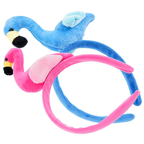 Mikinona 2stücke Cartoon Flamingo Haarreif Lustiges Kopfband Für Partys Gesichtswäsche Und Kostüme Für Erwachsene Dekoration Für Tropische Feiern von Mikinona