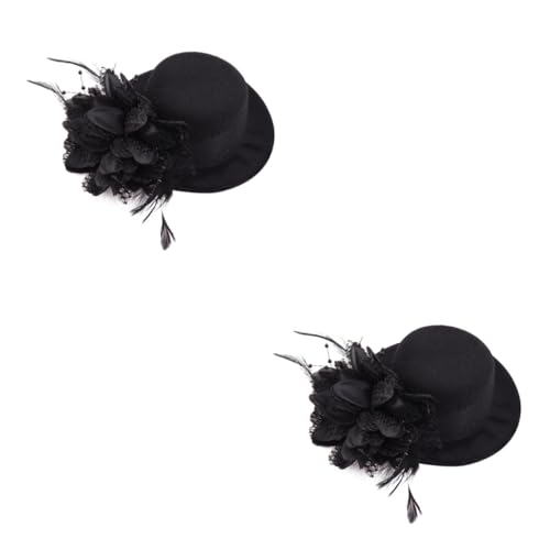 Mikinona 2 Stücke Floral Braut Kopfschmuck Für Frauen 13cm Homburg Haar Clip Hut Design Hochzeit Engagement Party Kopfbedeckungen Zubehör von Mikinona