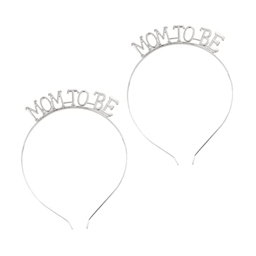 Mikinona 2St Mama soll Stirnband sein hochzeitshaar schmuck wedding hair accessories Neuheit Stirnband Festzug-Stirnband Kopfbedeckung aus Hochzeit Haarreifen Metall Kleidung von Mikinona