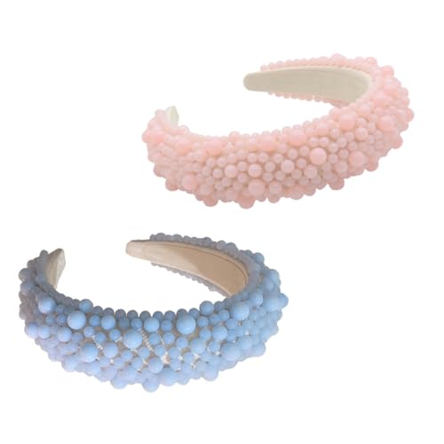Mikinona 2stücke Retro Perl-haarband Elegantes Headdress Für Frauen Chice Haardekoration Für Kostümpartys Und Festivals Leicht Und Komfortabel Für Tägliche Verwendung von Mikinona