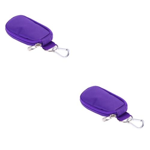Mikinona 2St Schlüsselbox Ölkisten Reisetasche mit ätherischen Ölen Tragbarer Schlüsselanhänger mit ätherischen Ölen tragbarer Ölkoffer tragbare Henkeltasche Schlüssel Ölbeutel Violett von Mikinona