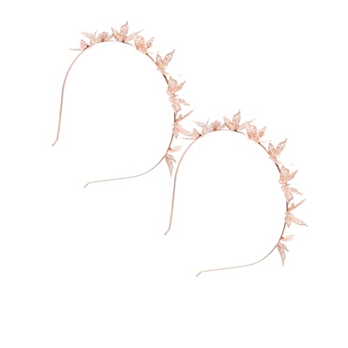 Mikinona 2St Stereoskopischer Haarreif Haarband aus Metall kinder haarschmuck party zubehör kinder Tiara Haarbänder Kopfschmuck aus Metall Haarreifen dreidimensional Kopfbedeckung Geschenk von Mikinona