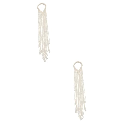 Mikinona 2stücke Macrame Haarschmuck Für Bräute Handgefertigtes Stirnband Mit Quastenanhänger Für Bohemian Hochzeiten Eleganter Haarschmuck Für Besondere Anlässe von Mikinona