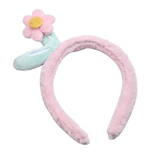 Mikinona 2St frisches Blumenstirnband winter plüsch stirnbänder Panda-Stirnband Tiara haarschmuck Stirnbänder für Damen Statement-Stirnbänder für Frauen niedlich Liner Rosa von Mikinona