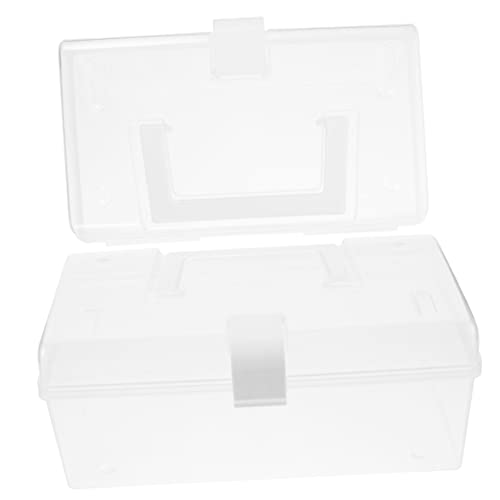 Mikinona 2er-box Tragbare Aufbewahrungsbox Diverse Organizer Desktop-make-up-halter Desktop-organizer-box Durchsichtiger Behälter Mit Deckel Klarer Behälter Schreibtisch Container Plastik von Mikinona