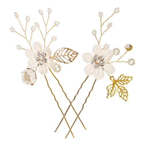 Mikinona 2er-set Elegante Haarnadeln Mit Blumenquasten Hochzeits-haarschmuck Für Die Braut Haarnadel Für Frauen von Mikinona