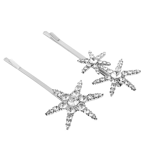 Mikinona 2stücke Strass Stern Haarklammer Set Für Glitzernde Haaraccessoires Für Partys Hochzeiten Und Alltag Charmante Damen Haarschmuck Für von Mikinona
