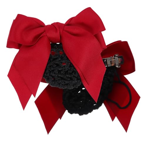 Mikinona 2stücke Haarnetz Mit Schleifen Für Damen Praktische Haarspangen Und Haarklammern Für Berufstätige Für Bankangestellte Und Servicepersonal von Mikinona