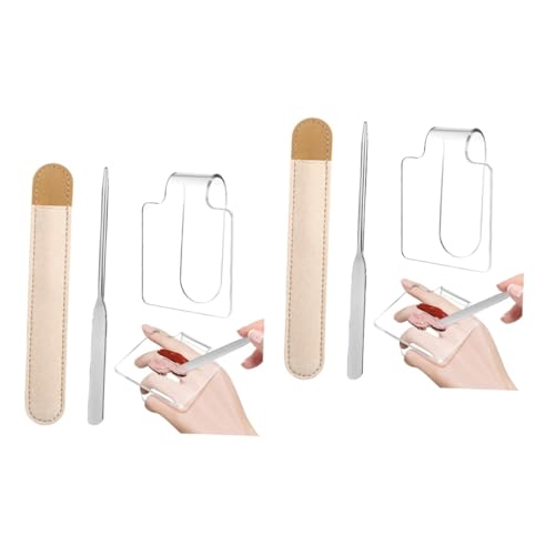 Mikinona 2st Palette Farbige Wimperntusche Schminkbrett Wimperntusche Klar Acryl-nagellacktablett Bunte Wimperntusche Nailart-schale Mit Spachtel Mischtablett Mit Spatel Rostfreier Stahl von Mikinona