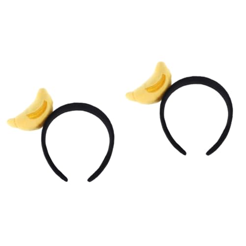Mikinona 2stücke Plüsch Haar Obst Haarband Für Partys Und Cosplay Süßer Frischer Kopfschmuck Mit Bananenmotiv Für Erwachsene Haaraccessoires Für Unvergessliche Momente von Mikinona