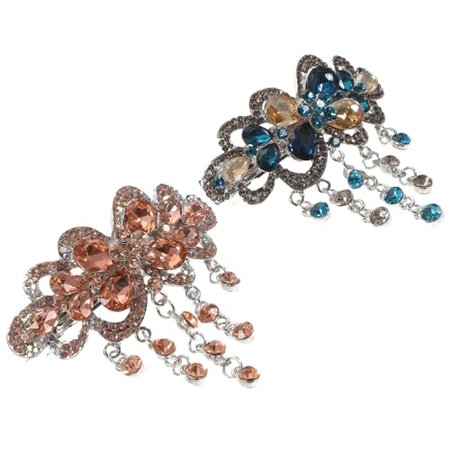 Mikinona 2stücke Frühling Haarnadeln Mit Strass Und Quaste Für Damen Haarspangen Haarschmuck Für Mädchen Und Teenager Leicht Zu Tragen Und Langlebig von Mikinona