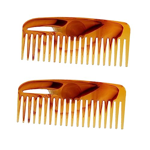 Mikinona 2stücke Haarkamm Mit Breiten Zähnen Retro-haareinsatzkamm Friseur-styling-tool Aus Pp-material Für Männer Und Frauen Zum Stylen Von Frisuren von Mikinona