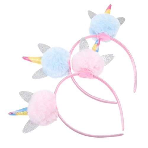 Mikinona 2stücke Haarreif Für Mädchen Niedliche Cosplay-haarbänder Für Partys Weiche Plüschmaterialien Zauberhafte Dekoration Für Kindergeburtstage Und Festliche Anlässe von Mikinona