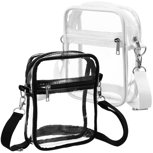 Mikinona 2stücke Klare Umhängetasche Transparente Schultertasche Durchsichtige Tasche Für Stadionveranstaltungen Umhängetasche Mit Verstellbarem Riemen Geräumige Damenhandtasche Reisetasche Mikinona 2stücke Klare Umhängetasche Transparente Schultertasche Durchsichtige Tasche Für Stadionveranstaltungen Umhängetasche Mit Verstellbarem Riemen Geräumige Damenhandtasche Reisetasche von Mikinona