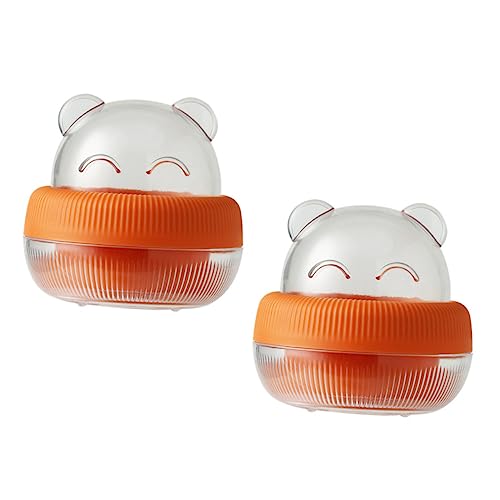 Mikinona 2stücke Kosmetik Schwamm Organizer Tragbarer Für Make-up Schwämme Runder Aufbewahrungsbehälter Für Reisen Staubvermeidung von Mikinona