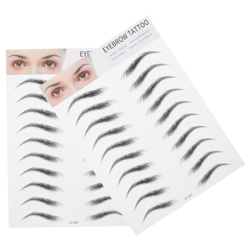 Mikinona 2stücke Künstliche Augenbrauen Sticker Transfer Aufkleber Für Frauen Und Männer Schwarz Augenbrauen-imitation-tool von Mikinona