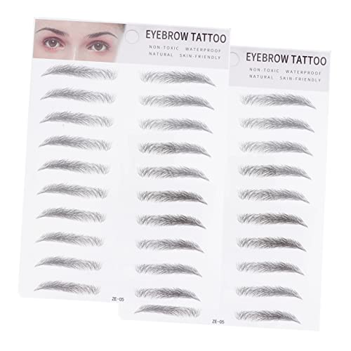 Mikinona 2stücke Augenbrauen-imitation Künstliche Augenbrauen Haarähnliche Augenbrauen-transfer-sticker Augenbrauen-tool Augenbrauen-schablonen Für Männer Und Frauen Farbe Schwarz von Mikinona