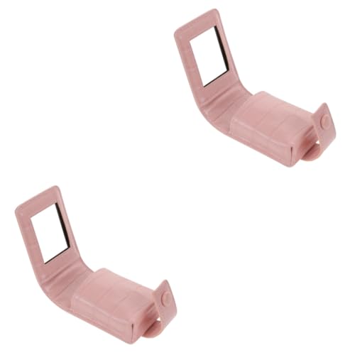 Mikinona 2stücke Lippenstiftetui Mit Spiegel Tragbarer Kosmetik Organizer Für Frauen Make-up Tasche Süßem Für Unterwegs Und Nachbesserungen von Mikinona