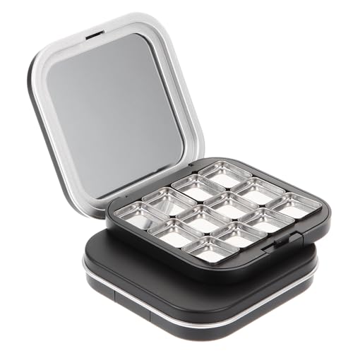 Mikinona 2stücke Magnetische Augenpalette Für Frauen Leere Lidschatten-Box Mit Fächern Für Individuelle Kosmetik Und -lidschatten Tragbar Und Leicht Für Unterwegs von Mikinona