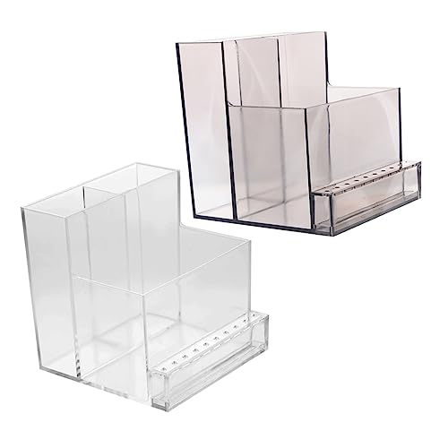 Mikinona 2stücke Nagelbohrer Aufbewahrungsbox Organizer Für Nagelschleifköpfe Mit Mehrfach-schlitz-design Haltbare Lagerungshalter Für Maniküre-werkzeuge Und Nail Art Zubehör von Mikinona