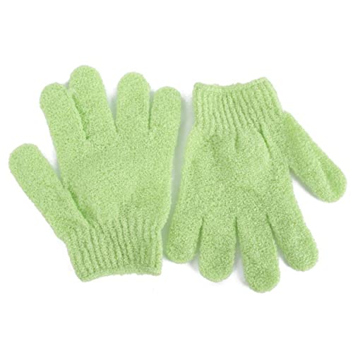 Mikinona 2stücke Nylon Duschhandschuhe Exfolierende Bad-handschuhe Für Körperpeeling Geeignet Für Mädchen Und Grün von Mikinona