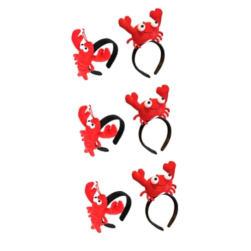 Mikinona 3 Sets Modisches Krabben-haarband -kopfbedeckung Kreativer Kopfschmuck Für Kostümparty-dekorationen 2 Stück X 3 von Mikinona