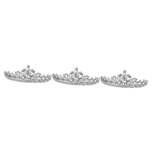 Mikinona 3stücke Kristall Krone Für Damen Elegante Braut Haarschmuck Für Hochzeit Prom Und Besondere Anlässe Komfortabel Und Waschbar Passt Zu Jedem Hochzeitskleid von Mikinona