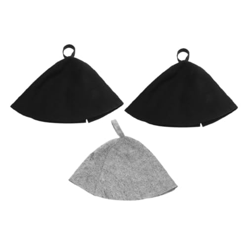 Mikinona 3 Stück Atmungsaktive Sauna Kappe für Herren und Damen Wärmeisolierung Optimaler Komfort für Sauna und Dampfbad Design Effizienter Haartrockenschutz von Mikinona