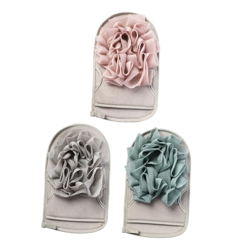 Mikinona 3 Stück Badetuch-Set schrubben Handschuhe reinigen Peeling Handschuh Peeling-Handschuhkörper Peelinghandschuh Duschhandschuhe Peeling Peeling-Handschuhe Viskose Zufällige Farbe von Mikinona