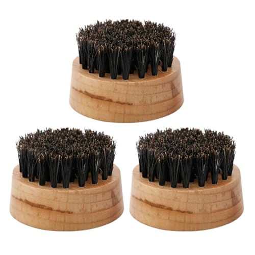 Mikinona 3 Stück Bartbürste Körperpflege Bartglätter für Männer Trimmer Bartkämme Eber beard brush for men bartpflege Bartstyling männliche Wildschweinborste Bartwerkzeug für Männer Buche von Mikinona