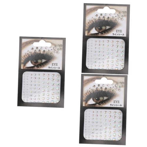 Mikinona 3 Stück Gesichtsschmuck-aufkleber Mit Strasssteinen Temporäre Steine ​​für Festival-make-up () von Mikinona