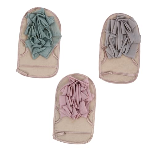 Mikinona 3 Stück Handliche Doppelseitige Peeling Bad Effektive Körperreinigungsschwämme für Sanfte Hautpflege und Tiefenwirksames Peeling für Damen und Herren von Mikinona