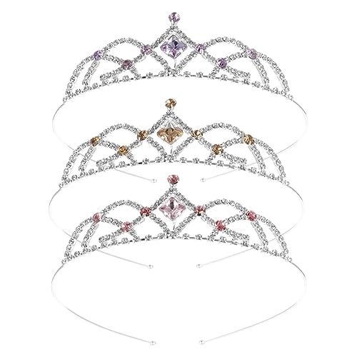 Mikinona 3stücke Tiara Für Mädchen Geburtstagsfeier Stirnbänder Strass Kopfschmuck Party Accessoire Für Junge Mädchen von Mikinona