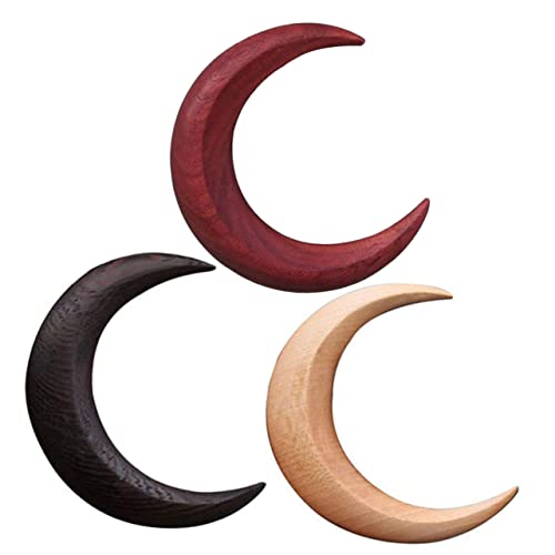 Mikinona 3stücke Mond-haarstab Holz-haarstab Kreativer Haarstab Haargabel Dutt-haarstab Haarzubehör Für Frauen Mädchen von Mikinona