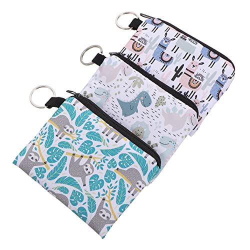 Mikinona 3 Stück Schlüsselkartenbeutel Kosmetiktasche Kulturbeutel Frauen Toilettenartikel Kulturbeutel für Damen für unterwegs Schminktaschen für Damen Polyester von Mikinona