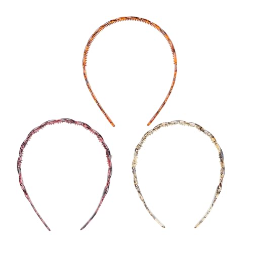 Mikinona 3 Stück Rutschfestes Haarband Damen Haarreifen aus Harz für Einfaches Design Haarschmuck für Alltag Mikinona 3 Stück Rutschfestes Haarband Damen Haarreifen aus Harz für Einfaches Design Haarschmuck für Alltag von Mikinona