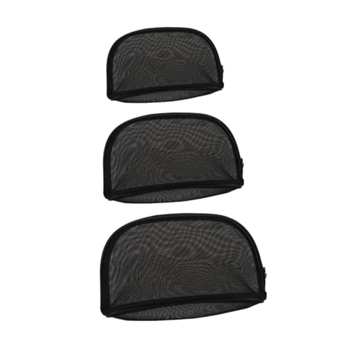 Mikinona 3 Stück Teiliges Kosmetiktasche Transparentes Netz Kosmetik Organizer für Damen Make Up Beutel für Reisen und Zuhause von Mikinona